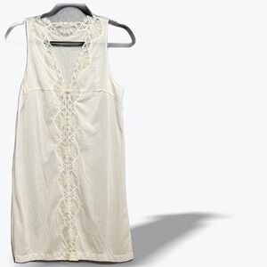 1960s Emilio Pucci for‎ Formfit Rogers Slip Dress Cream Lace Trim V-Neck Vintage
